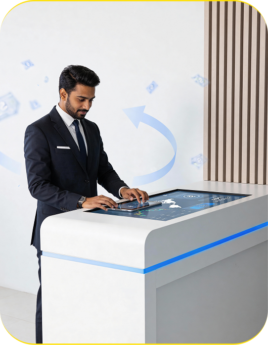 Professional at desk