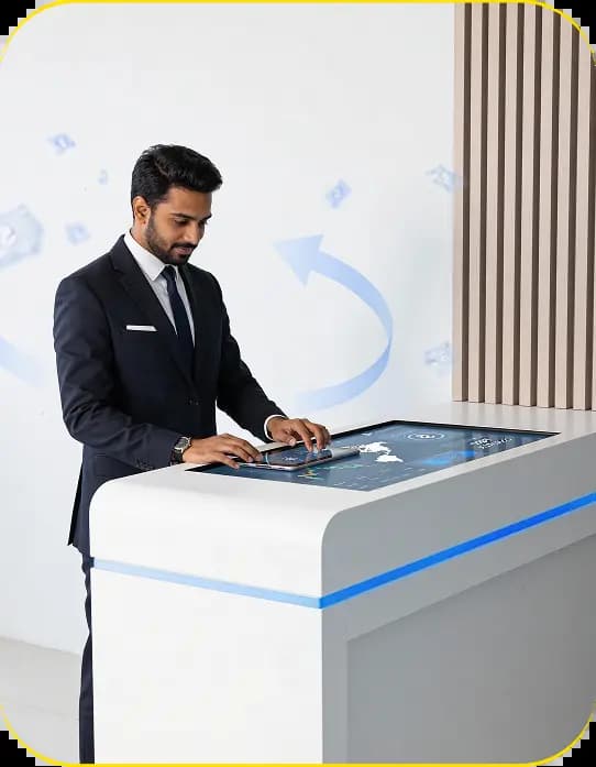 Professional at desk